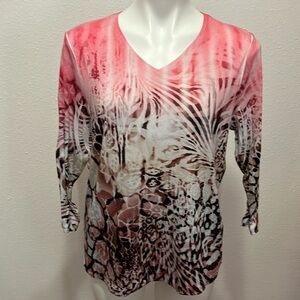 Chicos Colorful Top Sz 2 (L)